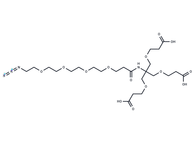 Azido-PEG4-amido-tri-(carboxyethoxymethyl)-methane Chemical Structure