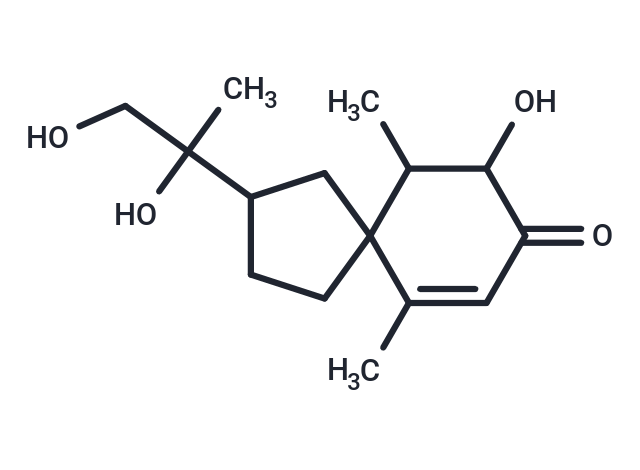 3,11,12-Trihydroxyspirovetiv-1(10)-en-2-one Chemical Structure