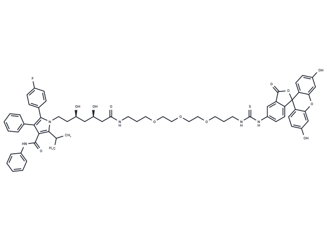 Atrovastatin-PEG3-FITC Chemical Structure