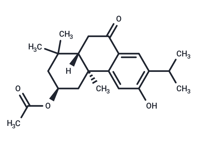 (3S,4aS,10aS)-3-(Acetyloxy)-2,3,4,4a,10,10a-hexahydro-6-hydroxy-1,1,4a-trimethyl-7-(1-methylethyl)-9(1H)-phenanthrenone Chemical Structure