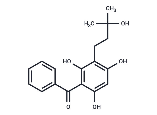 TargetMol Chemical Structure 3-(3-Hydroxy-3-methylbutanyl)-2,4,6-trihydroxybenzophenone