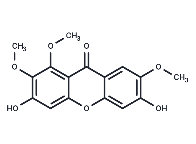 3,6-Dihydroxy-1,2,7-trimethoxyxanthone Chemical Structure