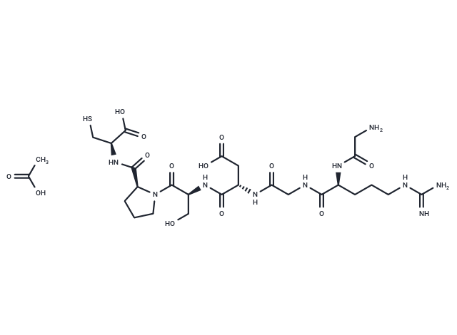 GRGDSPC acetate Chemical Structure