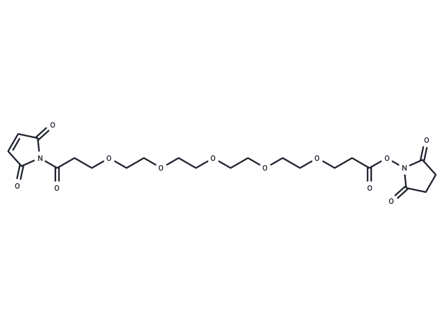Mal-CO-PEG5-​NHS ester Chemical Structure