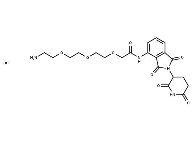 Pomalidomide-amino-PEG3-NH2 hydrochloride Chemical Structure