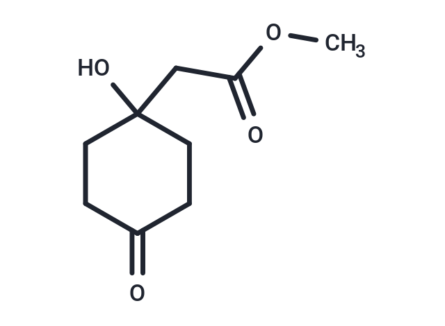 4-Hydroxy-4-(methoxycarbonylmethyl)cyclohexanone Chemical Structure