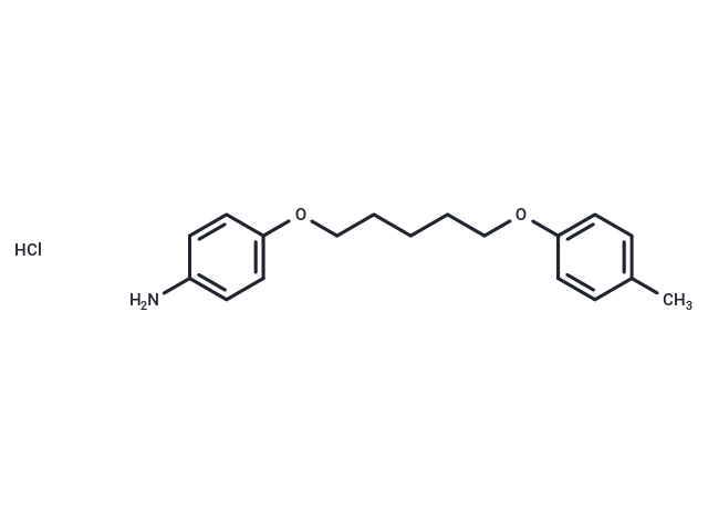 Aniline, p-(5-(p-tolyloxy)pentyloxy)-, hydrochloride Chemical Structure