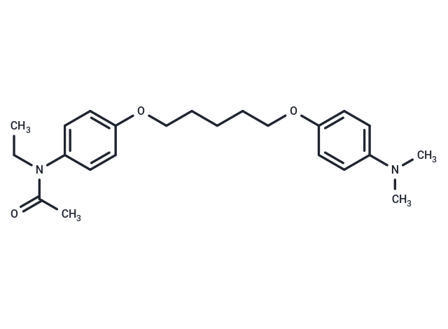 Acetanilide, 4'-(5-(p-(dimethylamino)phenoxy)pentyloxy)-N-ethyl- Chemical Structure