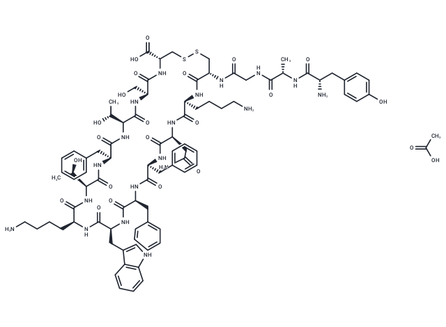 Tyr-Somatostatin-14 acetate(58100-03-1 free base) Chemical Structure