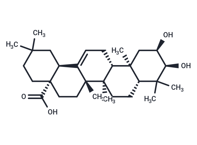 2,3-Dihydroxy-12-oleanen-28-oic acid Chemical Structure