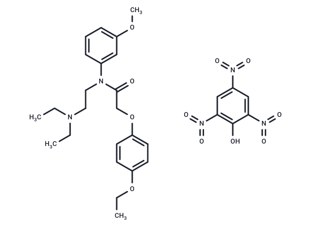 m-Acetanisidide, N-(2-(diethylamino)ethyl)-2-(p-ethoxyphenoxy)-, monopicrate Chemical Structure