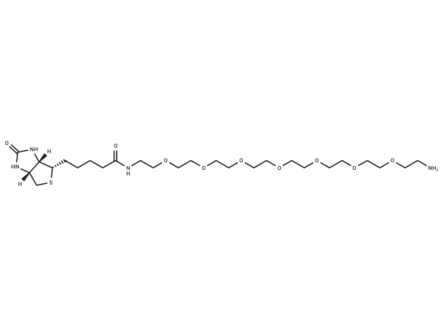 Biotin-PEG7-amine Chemical Structure