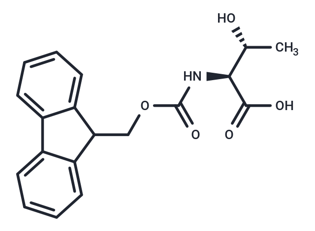 (2S,3R)-2-((((9H-Fluoren-9-yl)methoxy)carbonyl)amino)-3-hydroxybutanoic acid Chemical Structure