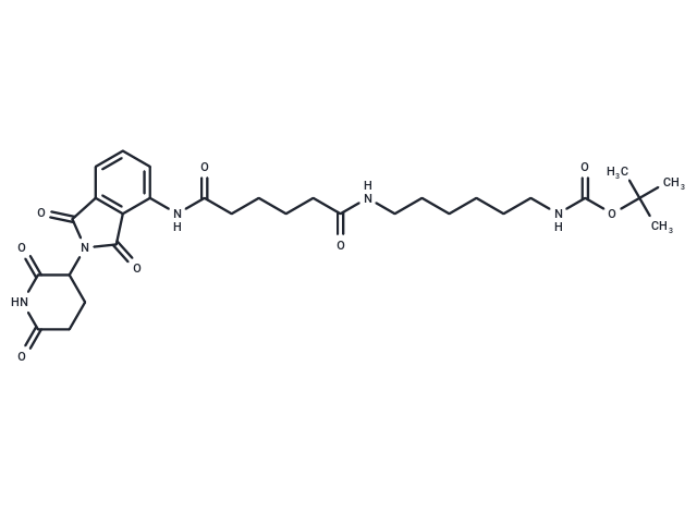 Pomalidomide-amido-C4-amido-C6-NH-Boc Chemical Structure