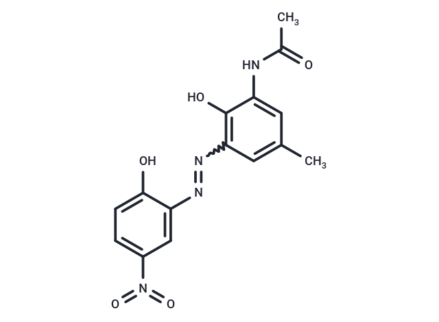 Acetamide, N-(2-hydroxy-3-(2-(2-hydroxy-5-nitrophenyl)diazenyl)-5-methylphenyl)- Chemical Structure