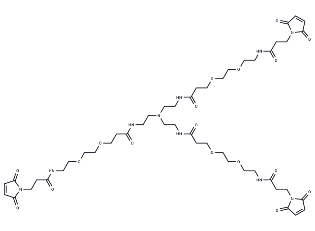 Tri(Mal-PEG2-amide)-amine Chemical Structure