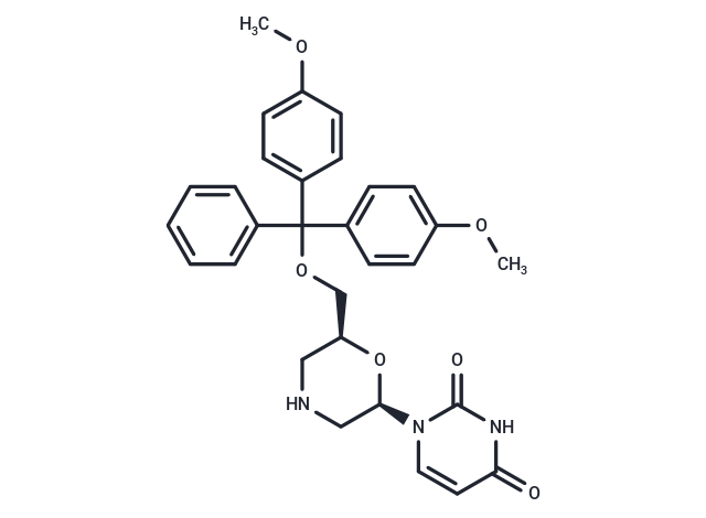 7'-O-DMT-morpholino uracil Chemical Structure