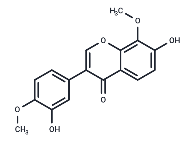 7,3′-Dihydroxy- 8,4′-dimethoxyisoflavone Chemical Structure