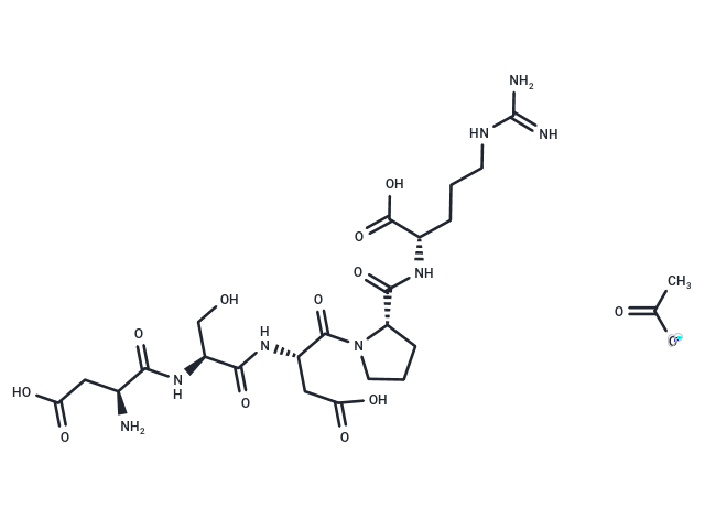 Human IgE Pentapeptide HEPP acetate Chemical Structure