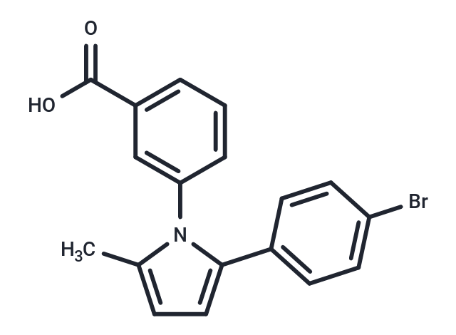 Benzoic acid, m-(2-(p-bromophenyl)-5-methylpyrrol-1-yl)- Chemical Structure