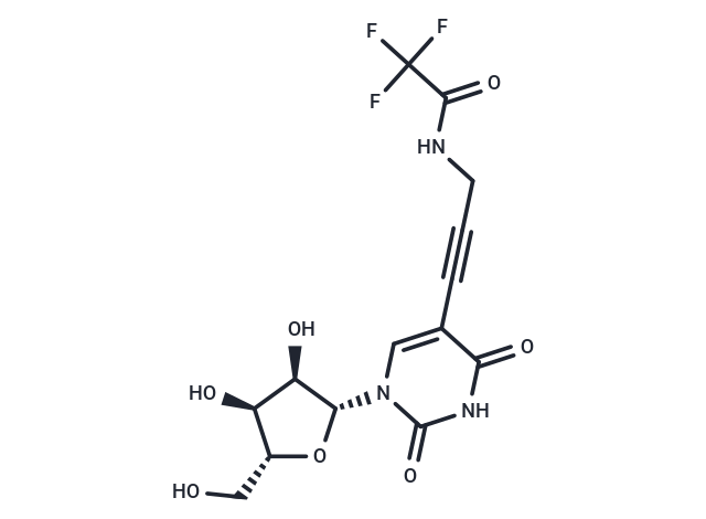 5-[3-(Trifluoroacetyl)aminopropyn-1-yl]uridine Chemical Structure