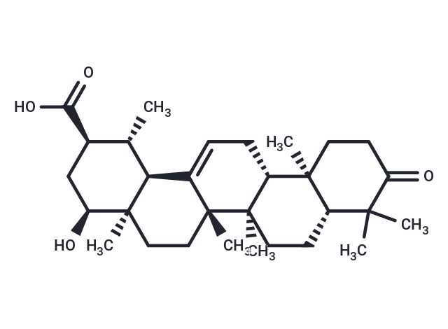 22-Hydroxy-3-oxo-12-ursen-30-oic acid Chemical Structure