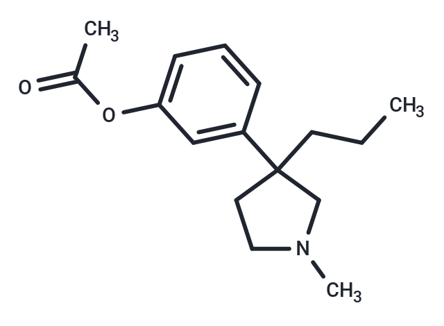Phenol, m-(1-methyl-3-propyl-3-pyrrolidinyl)-, acetate Chemical Structure