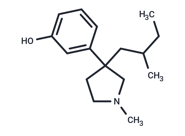 Phenol, m-(1-methyl-3-(2-methylbutyl)-3-pyrrolidinyl)- Chemical Structure