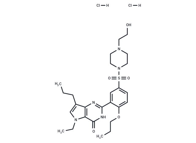 Mirodenafil dihydrochloride Chemical Structure