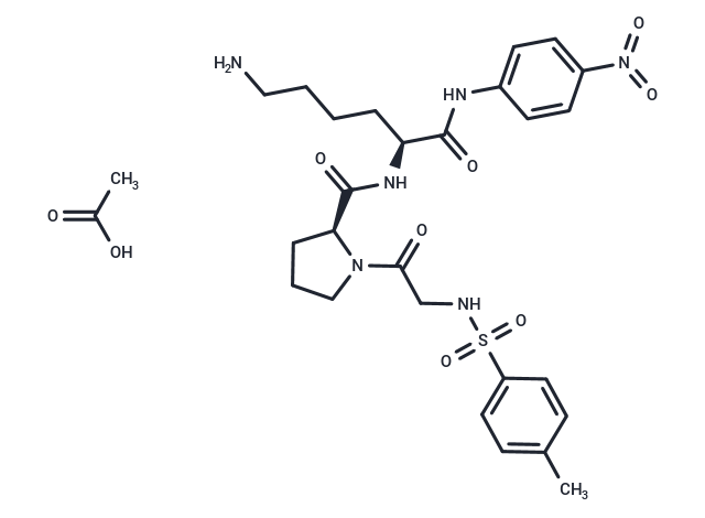 N-p-Tosyl-Gly-Pro-Lys-pNA (acetate) Chemical Structure
