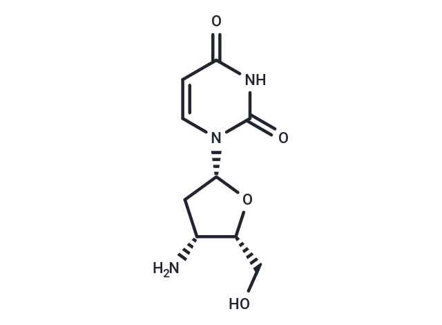 3’-b-Amino-2’,3’-dideoxyuridine Chemical Structure