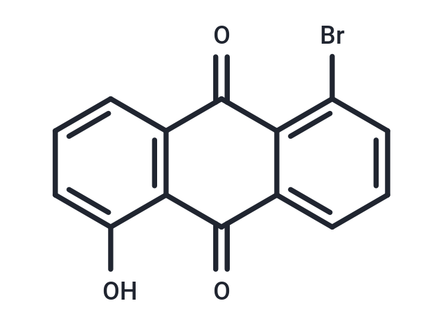 1-bromo-5-hydroxyanthra-9,10-quinone Chemical Structure