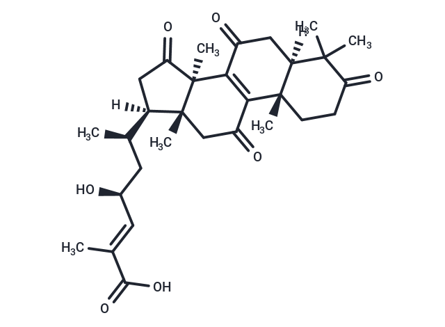 23S-hydroxy-11,15-dioxo-ganoderic acid DM Chemical Structure