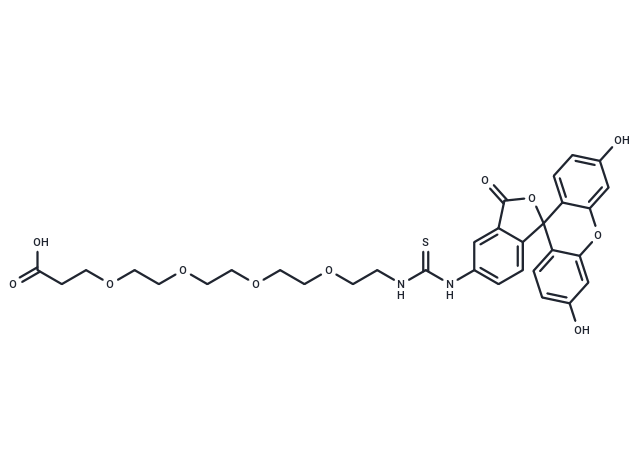 Fluorescein-PEG4-acid Chemical Structure