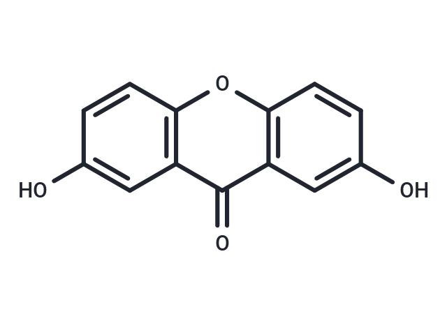2,7-Dihydroxyxanthone Chemical Structure