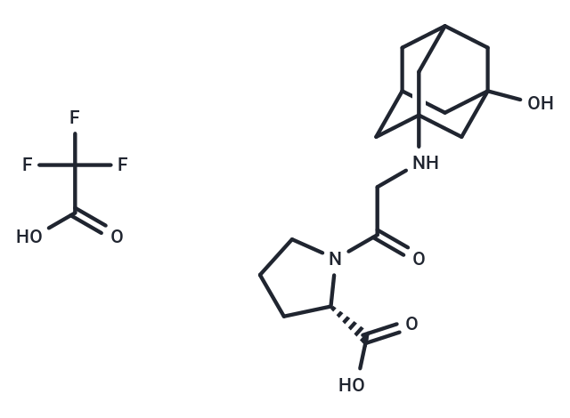 Vildagliptin carboxylic acid metabolite (trifluoroacetate salt) Chemical Structure