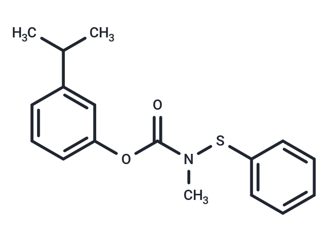 Carbamic acid, methyl(phenylthio)-, m-isopropylphenyl ester Chemical Structure