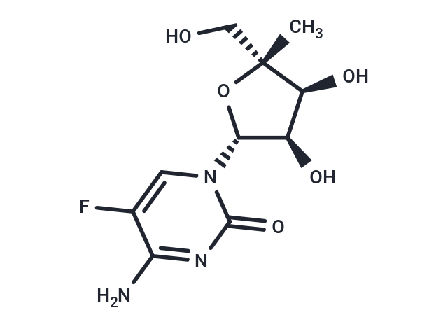5-Fluoro-4’-C-methylcytidine Chemical Structure