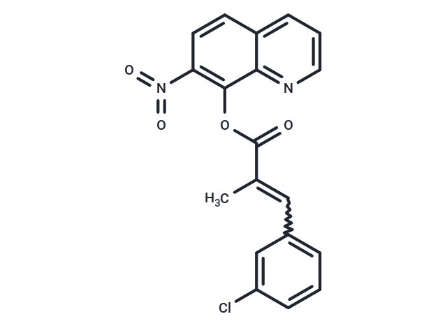 Cinnamic acid, m-chloro-alpha-methyl-, 7-nitro-8-quinolyl ester Chemical Structure