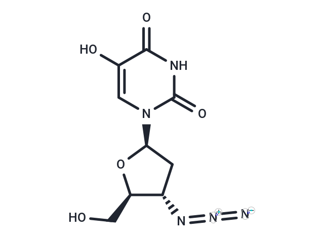 3’-Azido-2’,3’-dideoxy-5-hydroxyuridine Chemical Structure