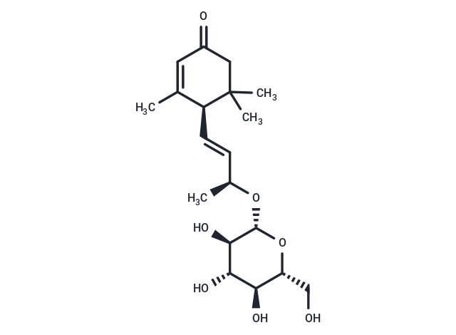 (6R,9S)-3-Oxo-α-ionol glucoside Chemical Structure