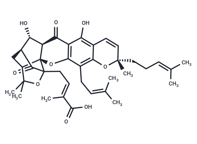 9R-10alpha-Hydroxyepigambogic acid Chemical Structure
