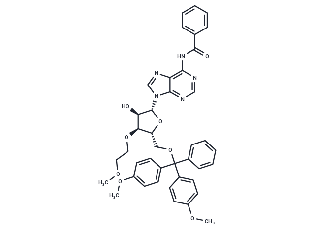 N6-Benzoyl-5’-O-(4,4’-dimethoxytrityl)-3’-O-(2-methoxyethyl)adenosine Chemical Structure