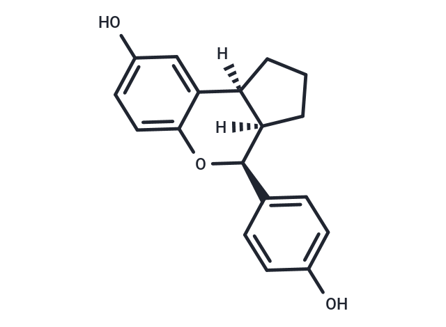 Cyclopenta[c][1]benzopyran-8-ol, 1,2,3,3a,4,9b-hexahydro-4-(4-hydroxyphenyl)-, (3aR,4S,9bS)-rel- Chemical Structure