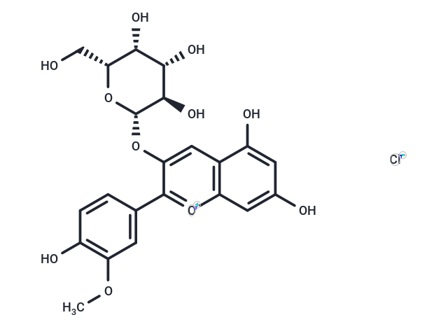 Peonidin-3-O-galactoside chloride Chemical Structure