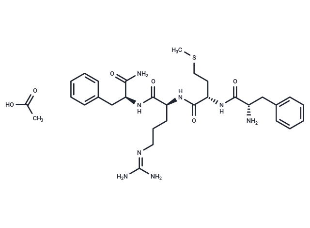 Phe-Met-Arg-Phe, amide acetate Chemical Structure