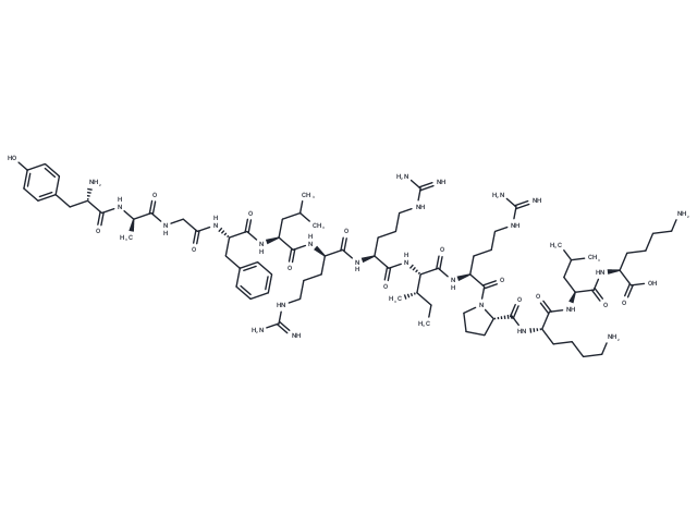 [DAla2, DArg6] Dynorphin A, (1-13) (porcine) Chemical Structure