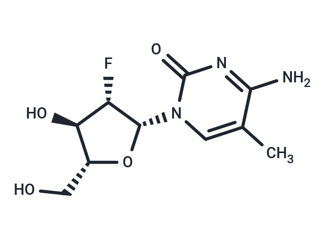 2’-Deoxy-2’-fluoro-5-methyl-arabinocytidine Chemical Structure