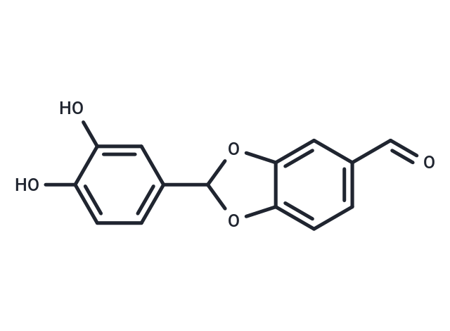 2-(3,4-Dihydroxyphenyl)-1,3-benzodioxole-5-carboxaldehyde Chemical Structure