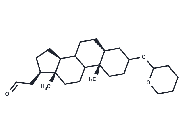 3-(tetrahydro-2H-pyran-2-yloxy)pregnan-21-al Chemical Structure